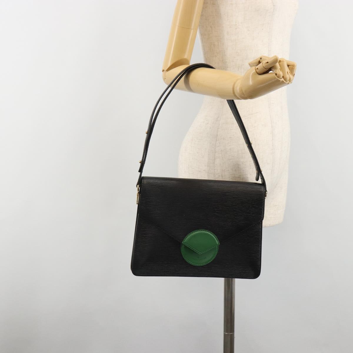 LOUIS VUITTON Epi Osh Shoulder Bag Black Green M52444 LV Auth BA13566