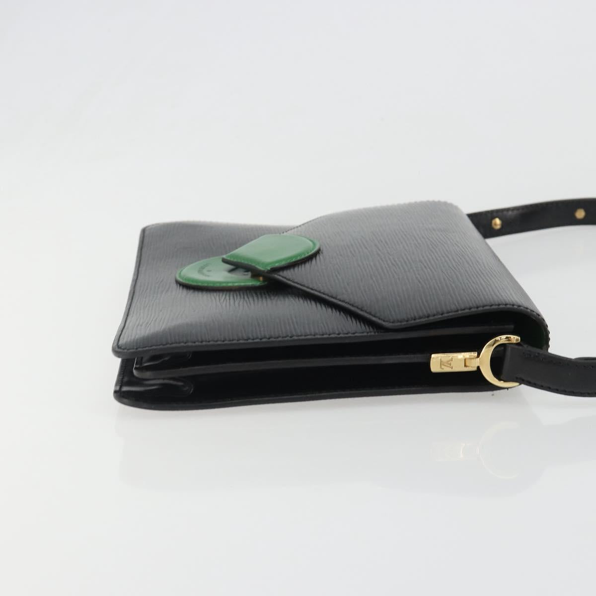 LOUIS VUITTON Epi Osh Shoulder Bag Black Green M52444 LV Auth BA13566