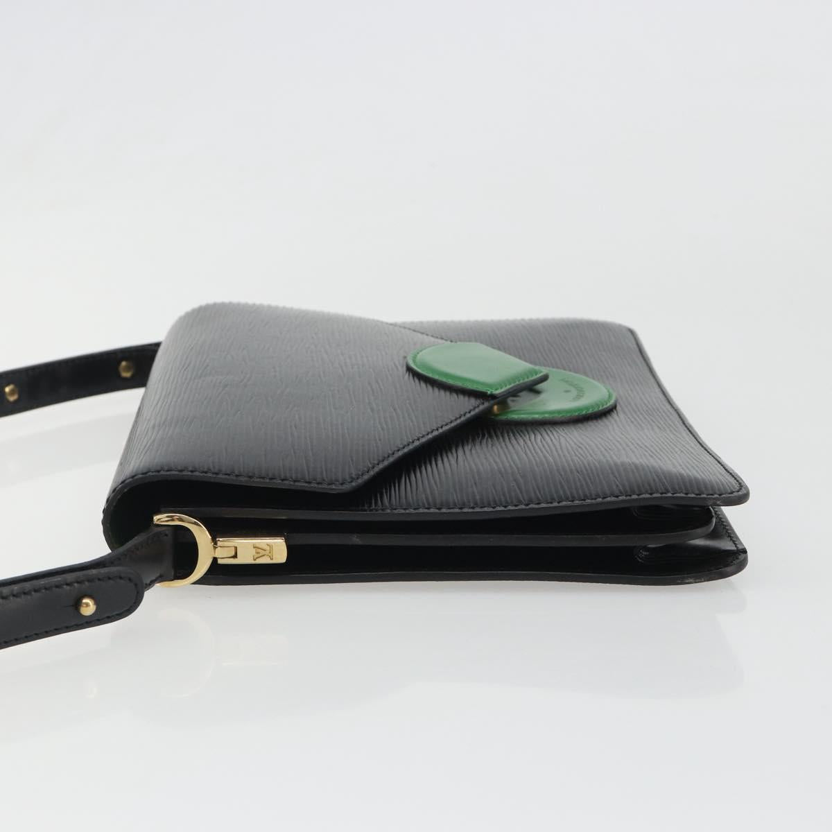 LOUIS VUITTON Epi Osh Shoulder Bag Black Green M52444 LV Auth BA13566