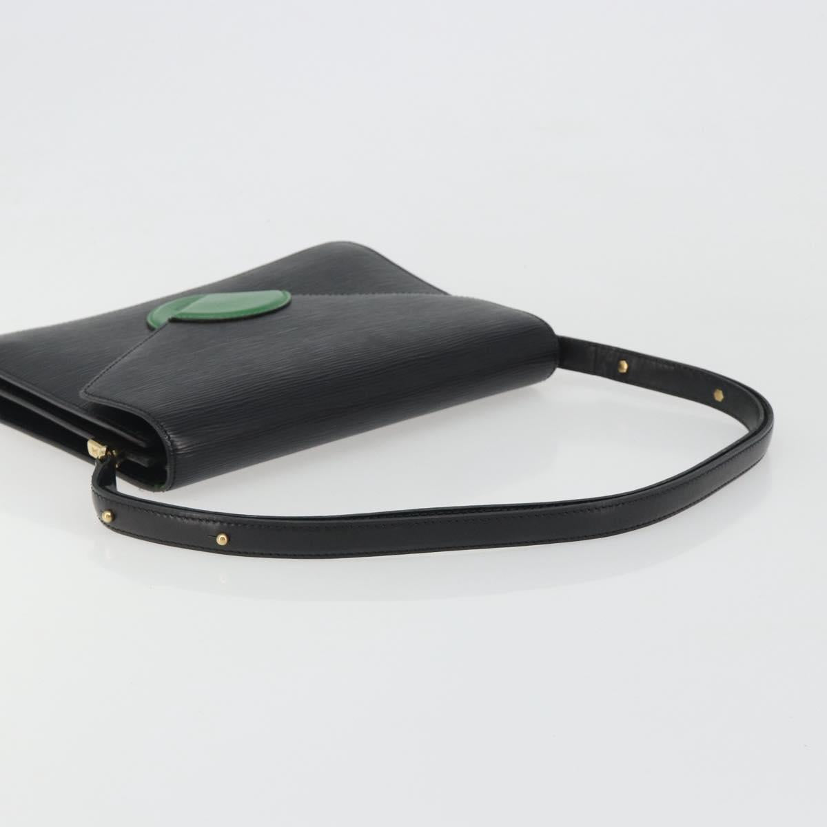 LOUIS VUITTON Epi Osh Shoulder Bag Black Green M52444 LV Auth BA13566