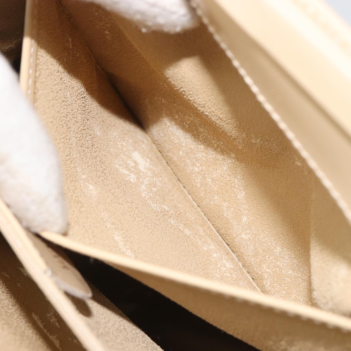 GUCCI Bamboo Hand Bag Leather Ivory Gold Auth BA13570