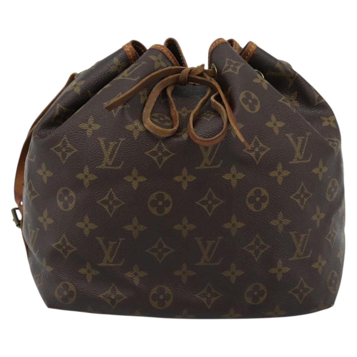 LOUIS VUITTON Monogram Petit Noe Shoulder Bag M42226 LV Auth BA13573
