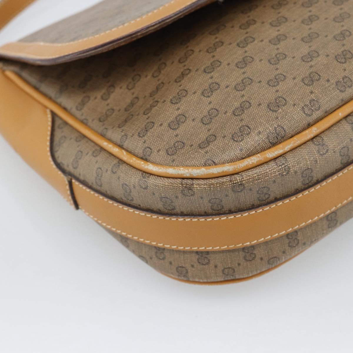 GUCCI Micro GG Supreme Web Sherry Line Bag Leather Beige Auth BA13575