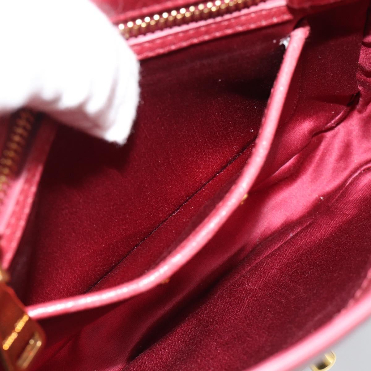 Miu Miu Shoulder Bag Leather Red Gold Auth BA13578A