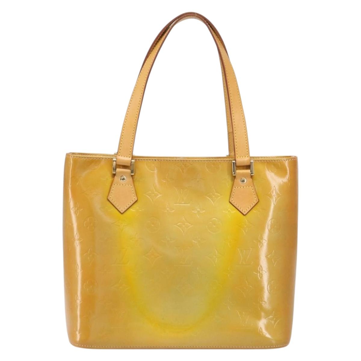 LOUIS VUITTON Monogram Vernis Houston Hand Bag Gris M91053 LV Auth BA13583