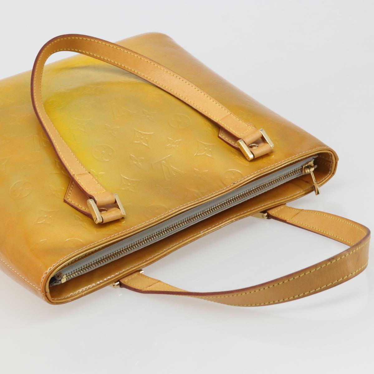 LOUIS VUITTON Monogram Vernis Houston Hand Bag Gris M91053 LV Auth BA13583