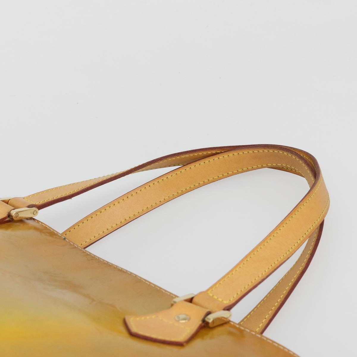 LOUIS VUITTON Monogram Vernis Houston Hand Bag Gris M91053 LV Auth BA13583