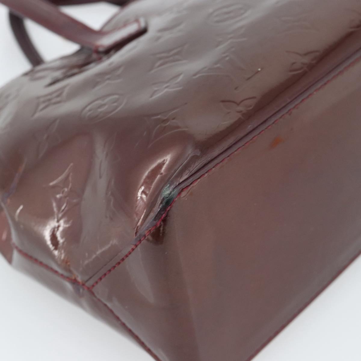 LOUIS VUITTON Monogram Vernis Wilshire PM Hand Bag Amarante M93641 Auth BA13584