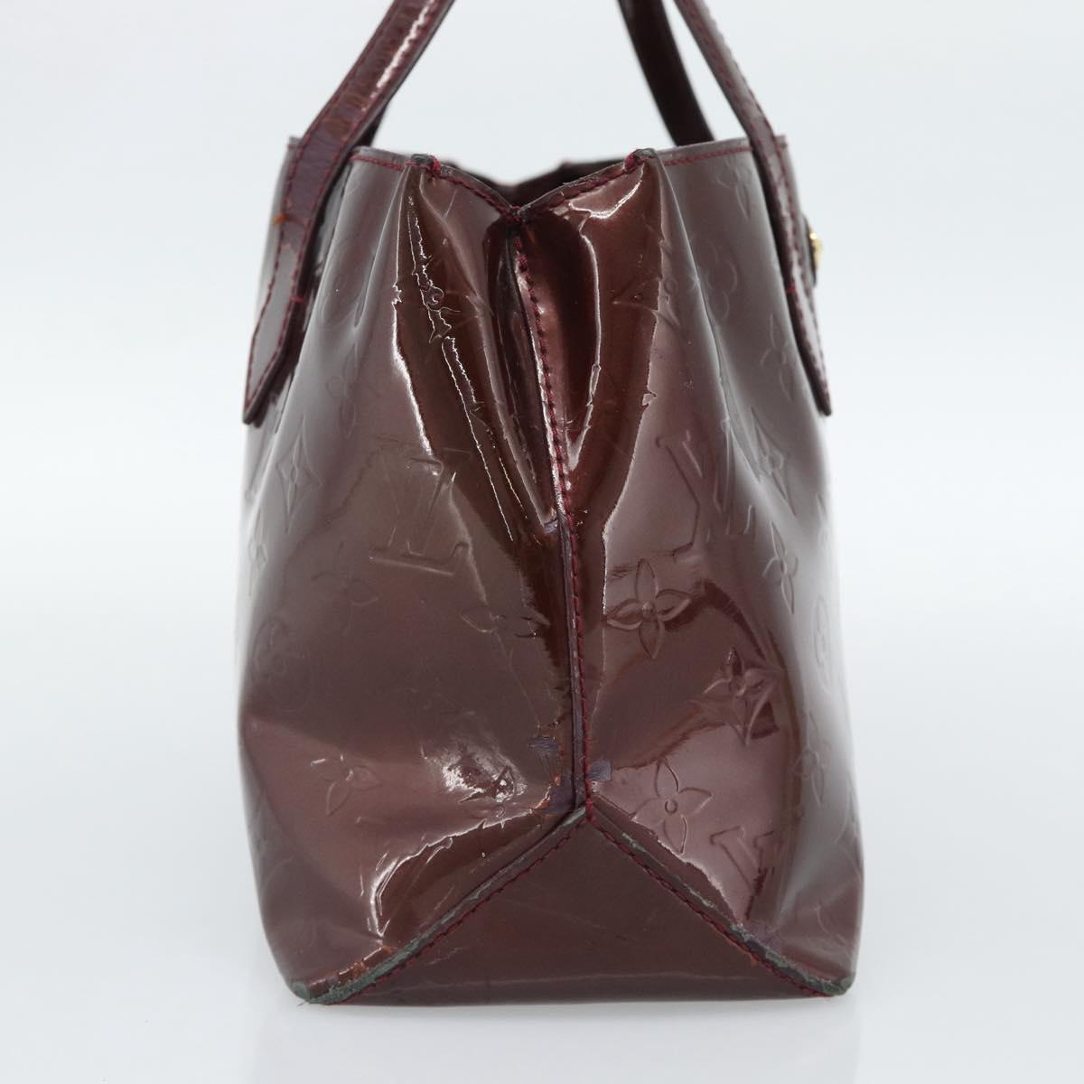 LOUIS VUITTON Monogram Vernis Wilshire PM Hand Bag Amarante M93641 Auth BA13584