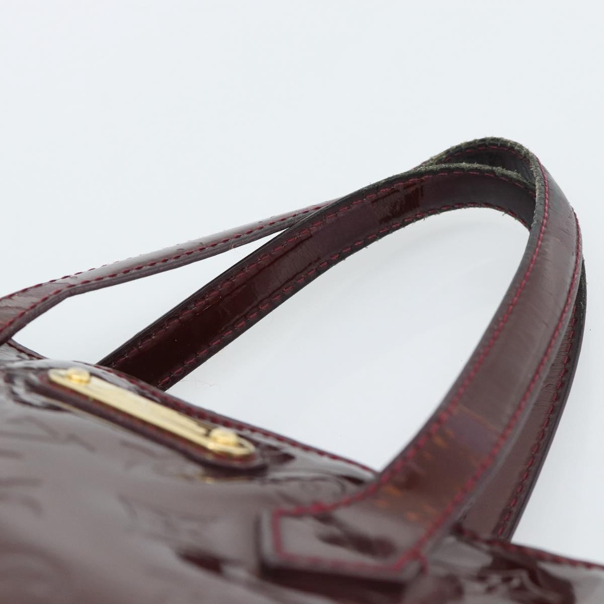 LOUIS VUITTON Monogram Vernis Wilshire PM Hand Bag Amarante M93641 Auth BA13584