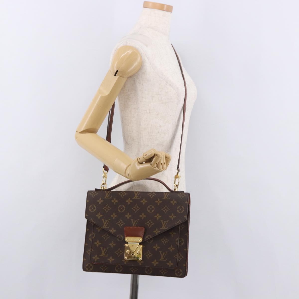 LOUIS VUITTON Monogram Monceau 28 Hand Bag M51185 LV Auth BA13586