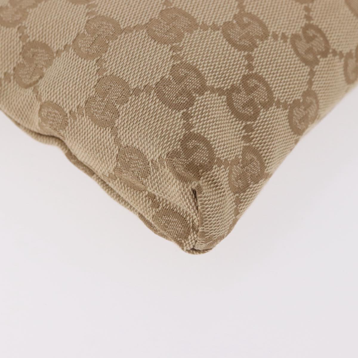 GUCCI GG Canvas Waist Bag Beige Gold 28566 Auth BA13592A