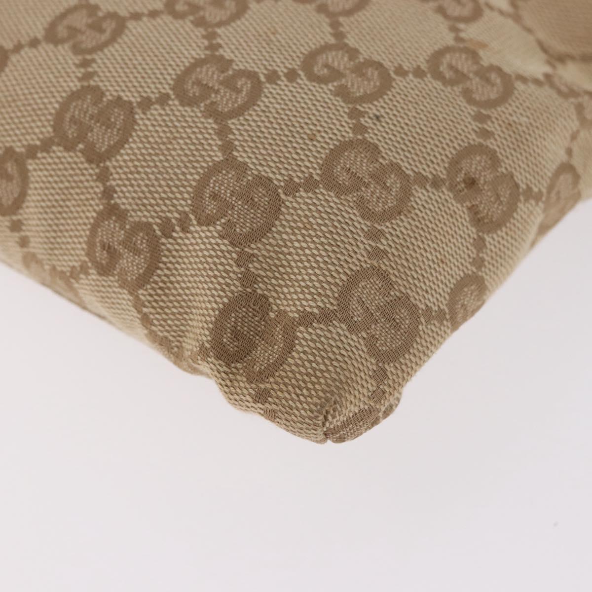 GUCCI GG Canvas Waist Bag Beige Gold 28566 Auth BA13592A