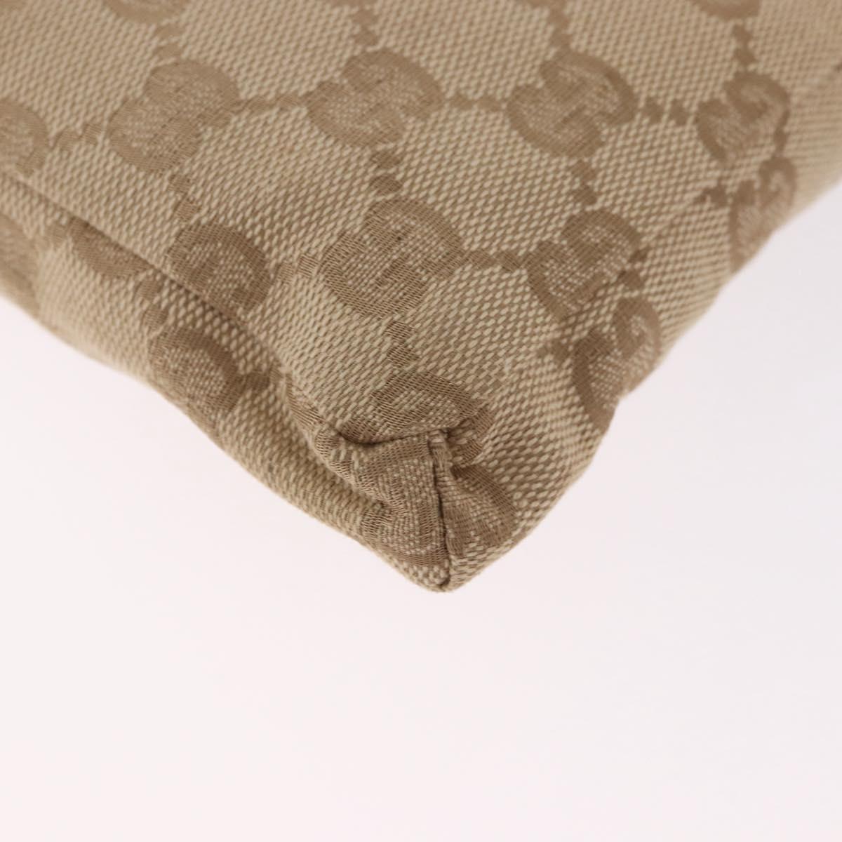 GUCCI GG Canvas Waist Bag Beige Gold 28566 Auth BA13592A