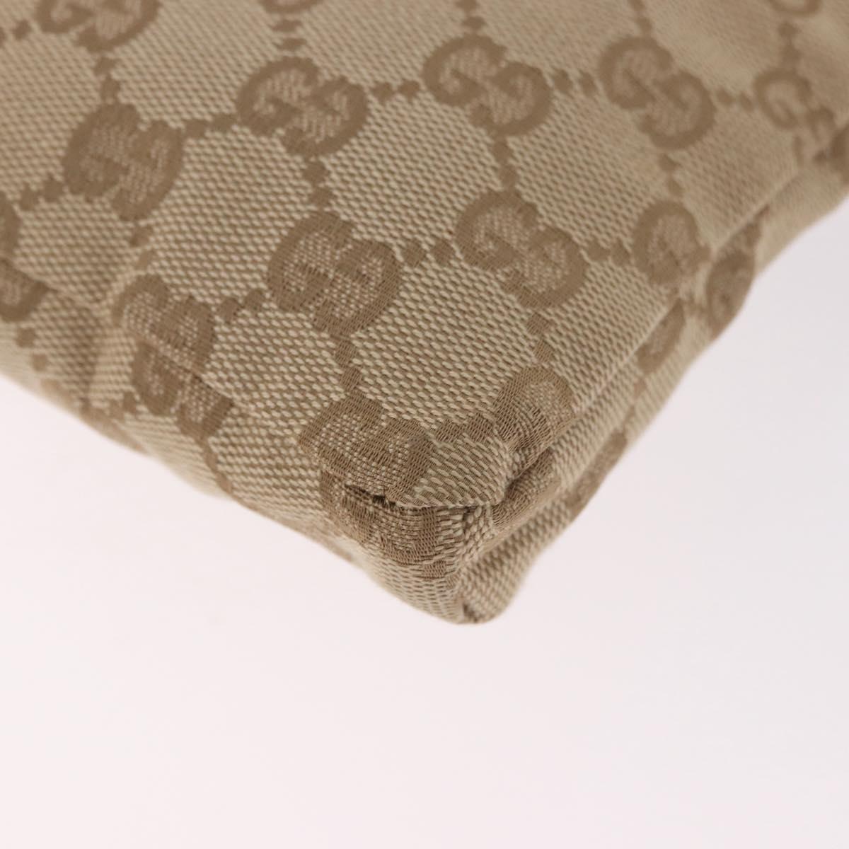 GUCCI GG Canvas Waist Bag Beige Gold 28566 Auth BA13592A