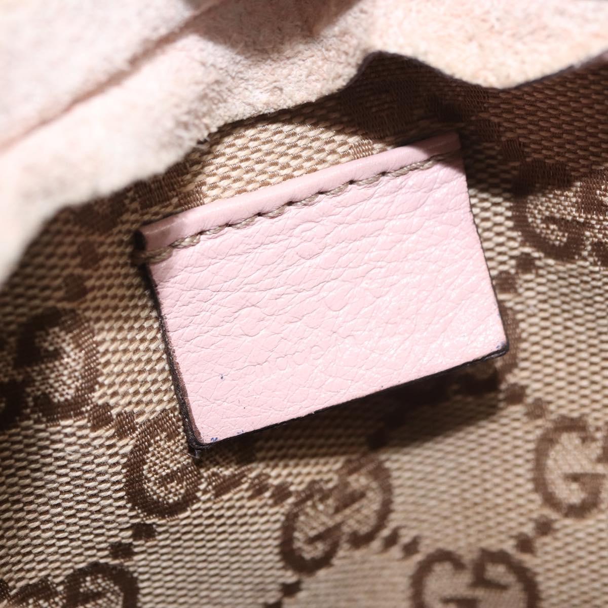 GUCCI GG Canvas Waist Bag Beige Gold 28566 Auth BA13592A