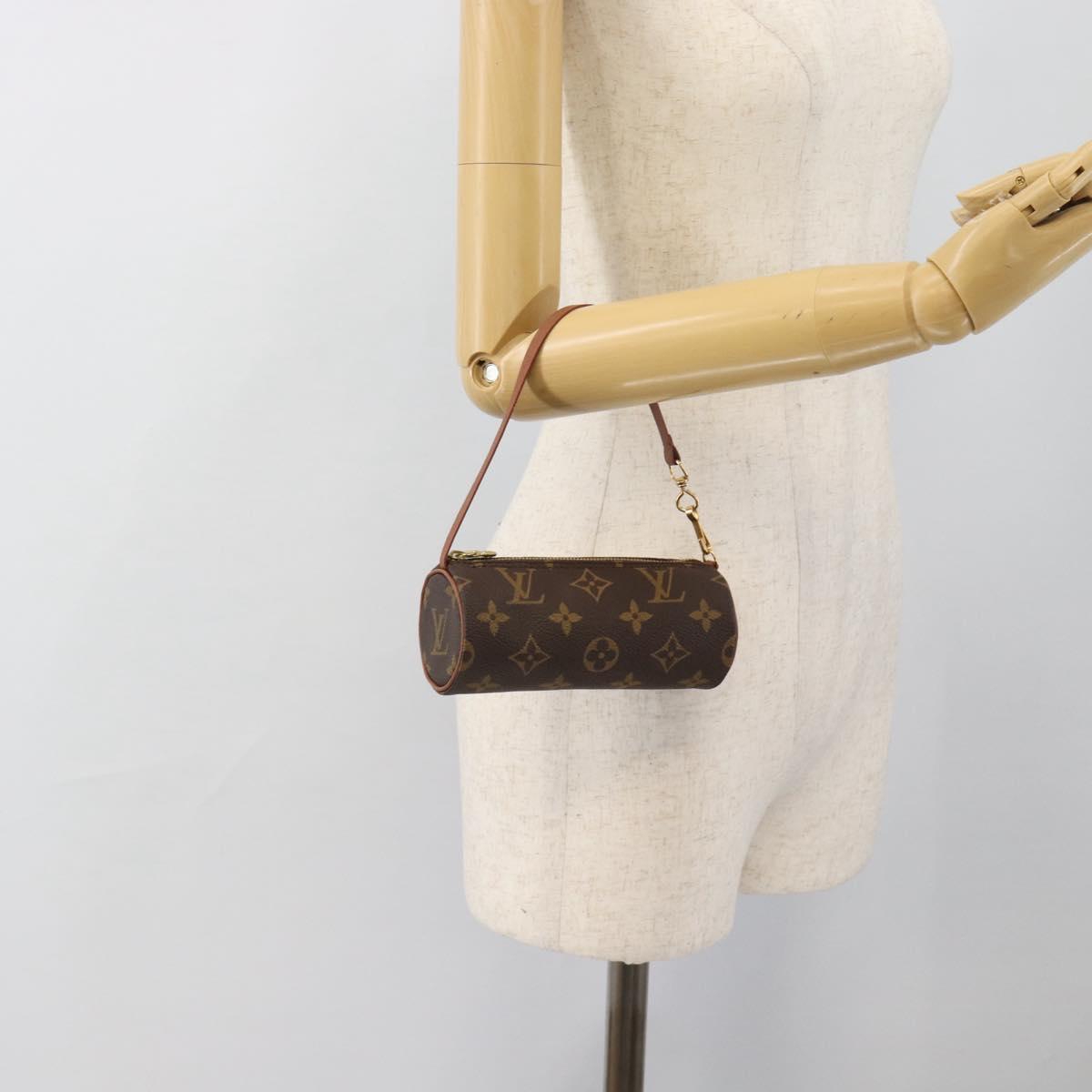 LOUIS VUITTON Monogram Papillon Pouch LV Auth BA13600V