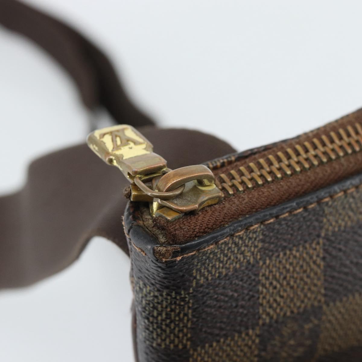 LOUIS VUITTON Damier Ebene Pochette Merwiel Shoulder Bag N51127 LV Auth BA13611