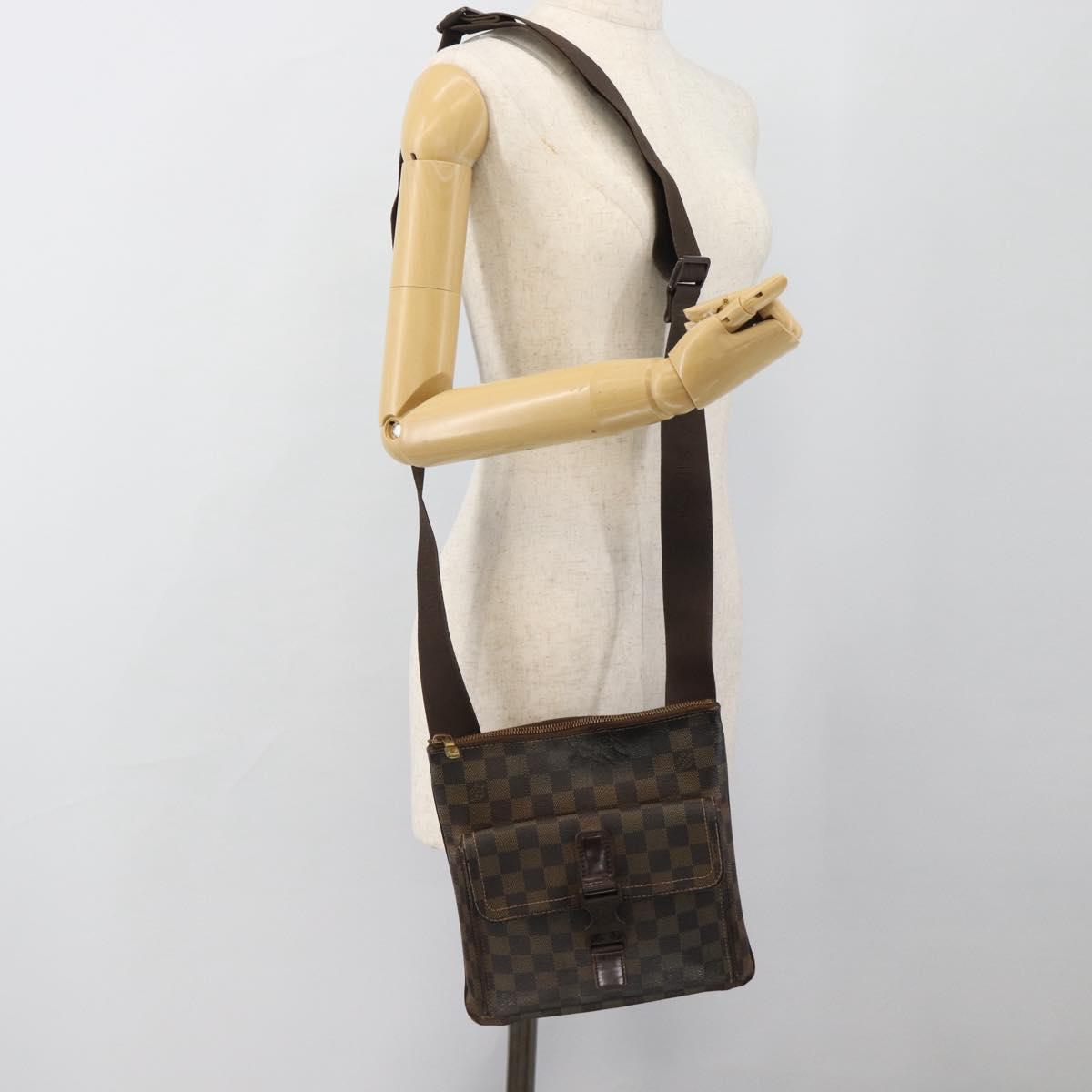 LOUIS VUITTON Damier Ebene Pochette Merwiel Shoulder Bag N51127 LV Auth BA13611