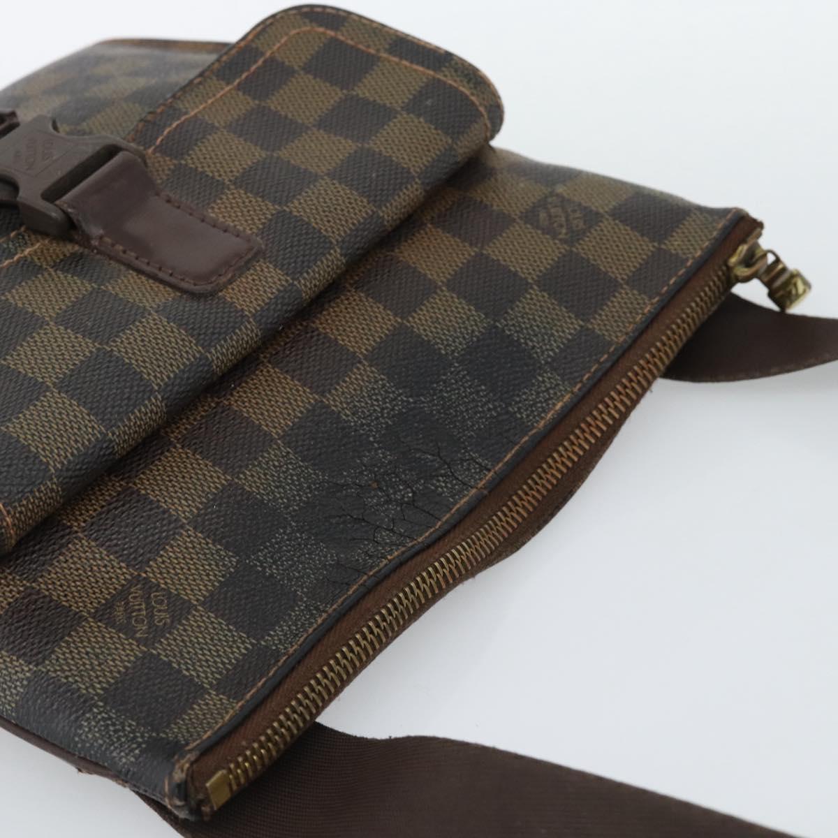 LOUIS VUITTON Damier Ebene Pochette Merwiel Shoulder Bag N51127 LV Auth BA13611