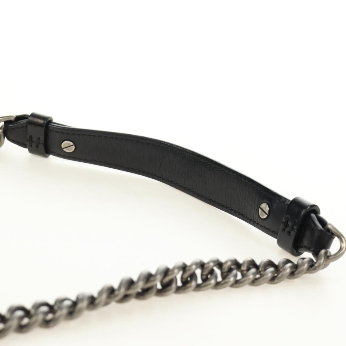 CHANEL Matelasse Chain Hand Bag Calf Skin 2way Black Silver CC Auth BA13614SAM