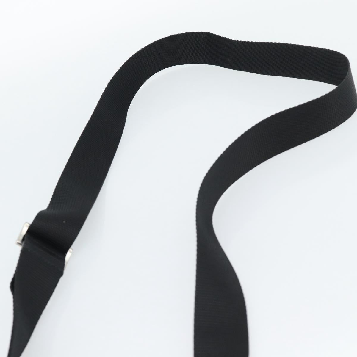 PRADA Shoulder Bag Nylon Black Silver Auth BA13615A