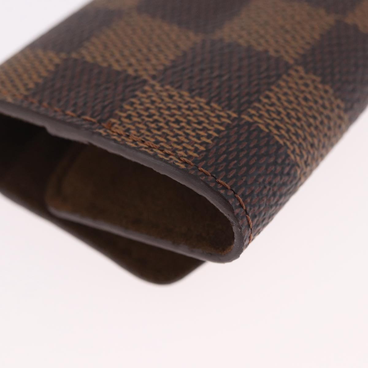 LOUIS VUITTON Damier Ebene Cuffs&Cuff Case Cuffs Silver M64675 LV Auth BA13620V