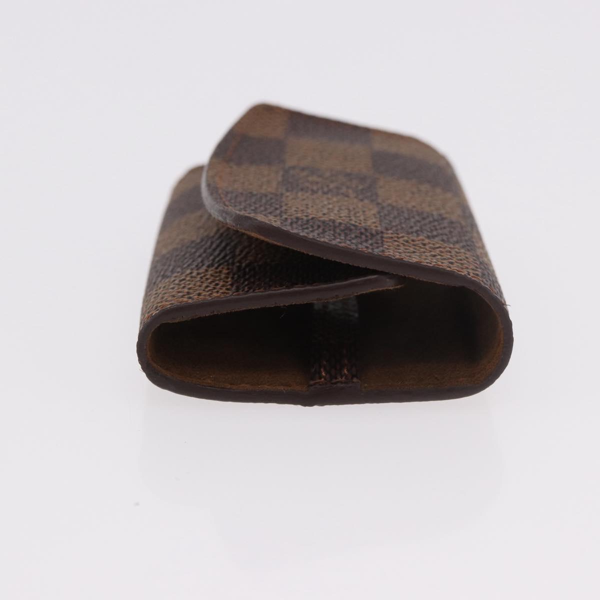 LOUIS VUITTON Damier Ebene Cuffs&Cuff Case Cuffs Silver M64675 LV Auth BA13620V