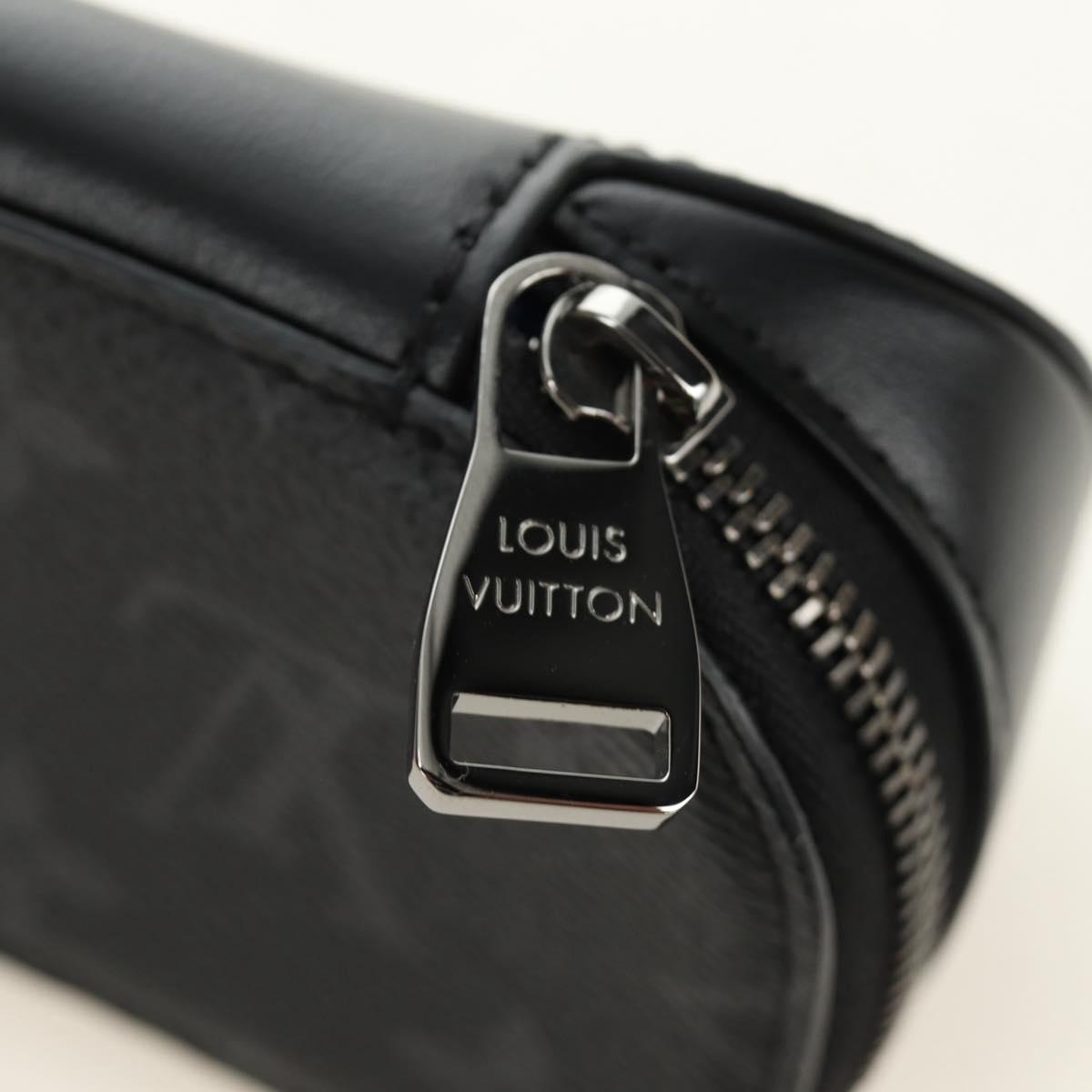 LOUIS VUITTON Monogram Eclipse Etui Lunette GM Glasses Case GI0654 Auth BA13621M