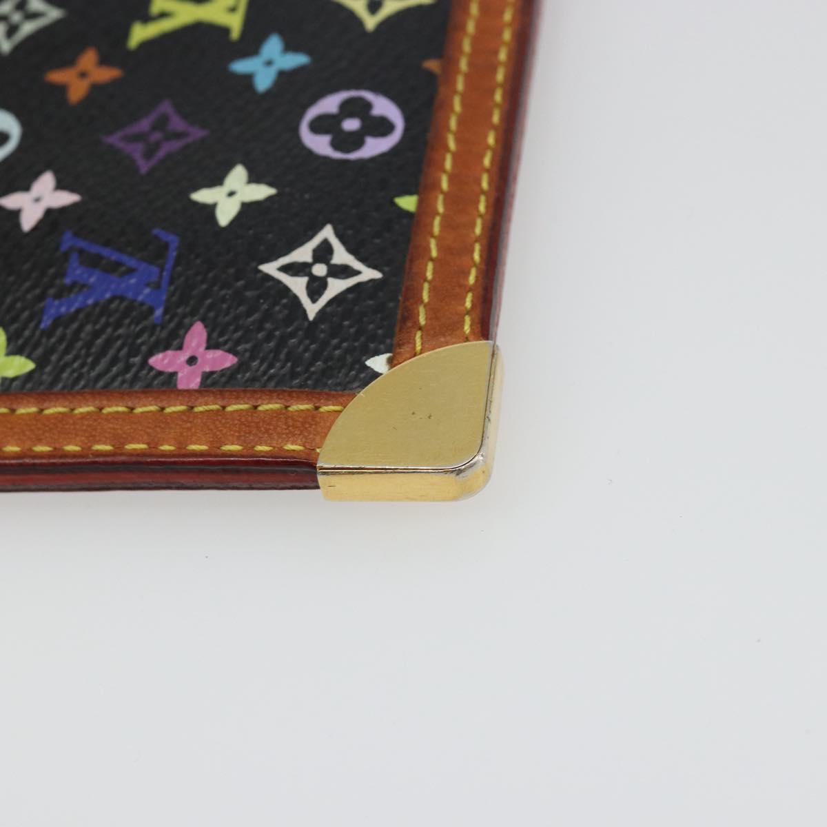 LOUIS VUITTON Monogram Multicolor Pochette Cles Purse Black M13664 Auth BA13623