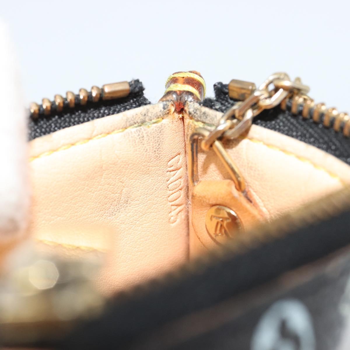 LOUIS VUITTON Monogram Multicolor Pochette Cles Purse Black M13664 Auth BA13623