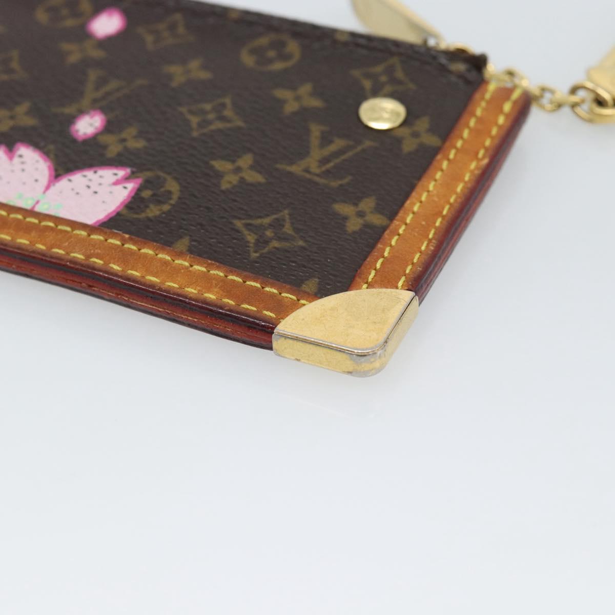 LOUIS VUITTON Monogram Cherry Blossom Pochette Cles Purse M92015 LV Auth BA13624