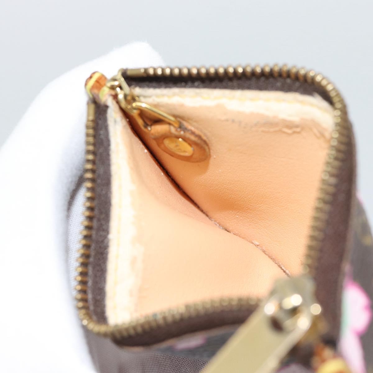 LOUIS VUITTON Monogram Cherry Blossom Pochette Cles Purse M92015 LV Auth BA13624