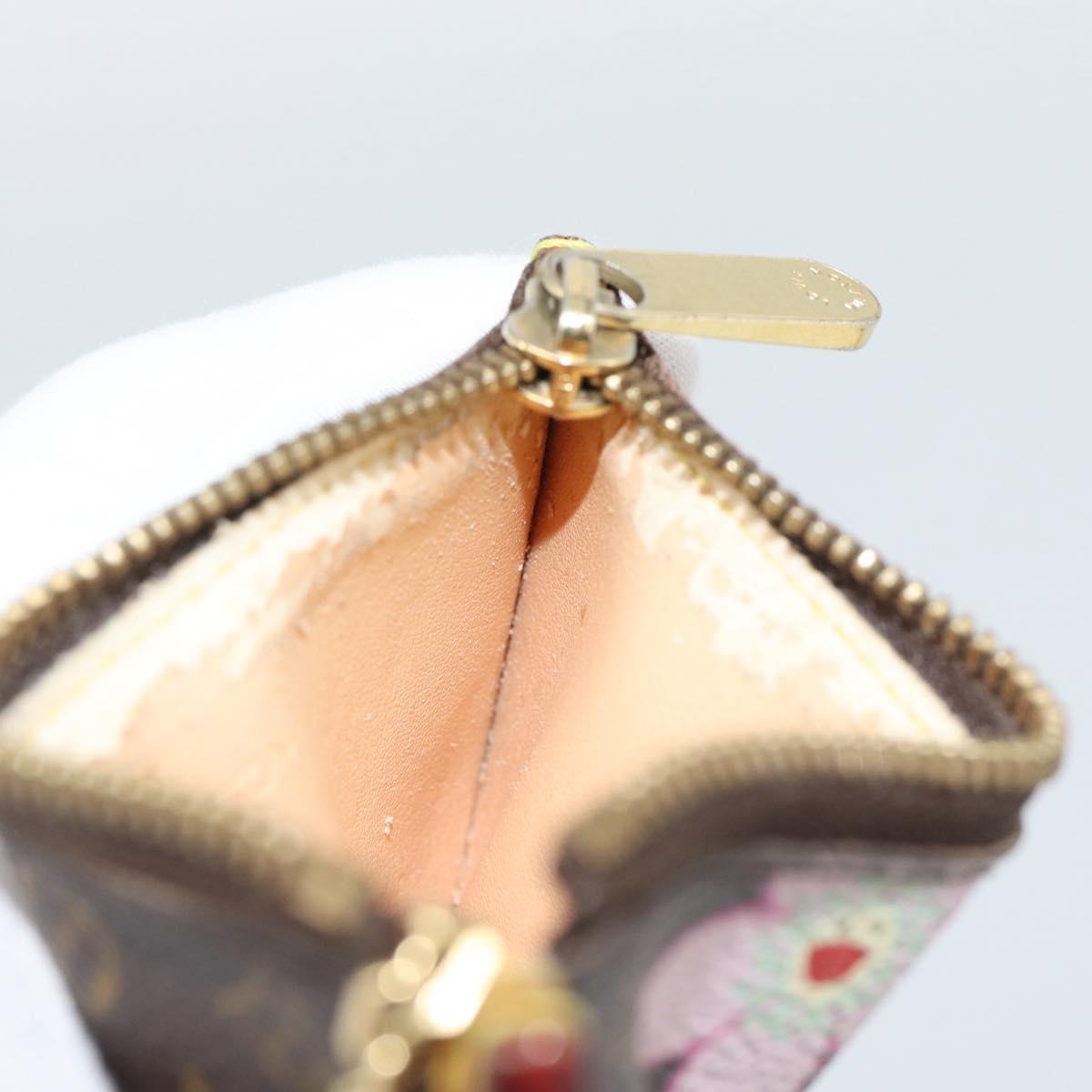 LOUIS VUITTON Monogram Cherry Blossom Pochette Cles Purse M92015 LV Auth BA13624