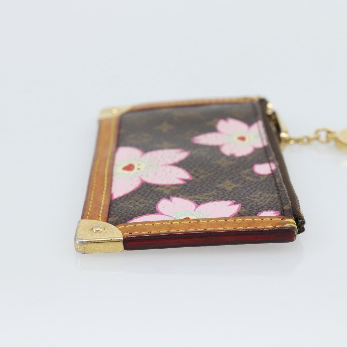 LOUIS VUITTON Monogram Cherry Blossom Pochette Cles Purse M92015 LV Auth BA13624