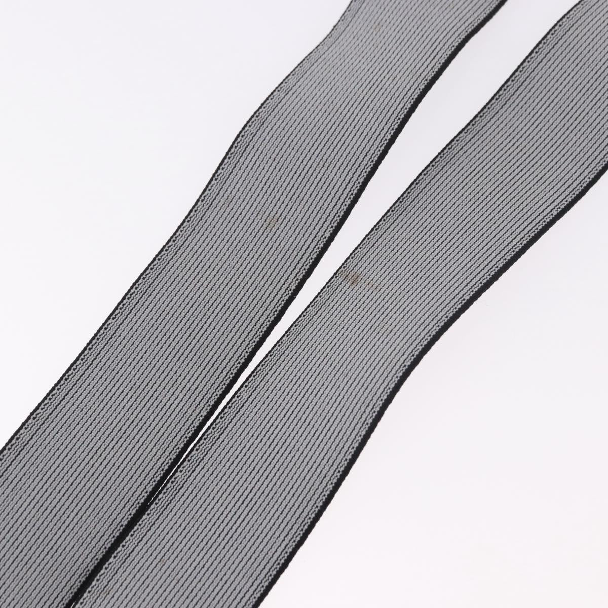 VERSACE Medusa Suspenders Metal Black Silver Auth BA13627