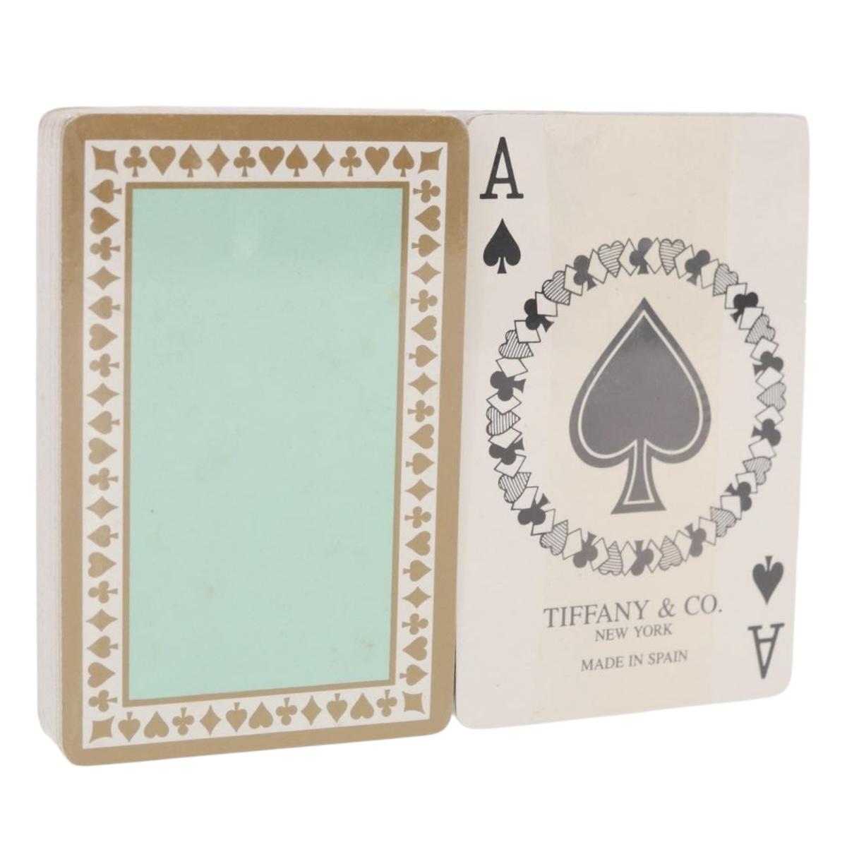TIFFANY&Co. Playing Cards Paper Blue Green Auth BA13631A