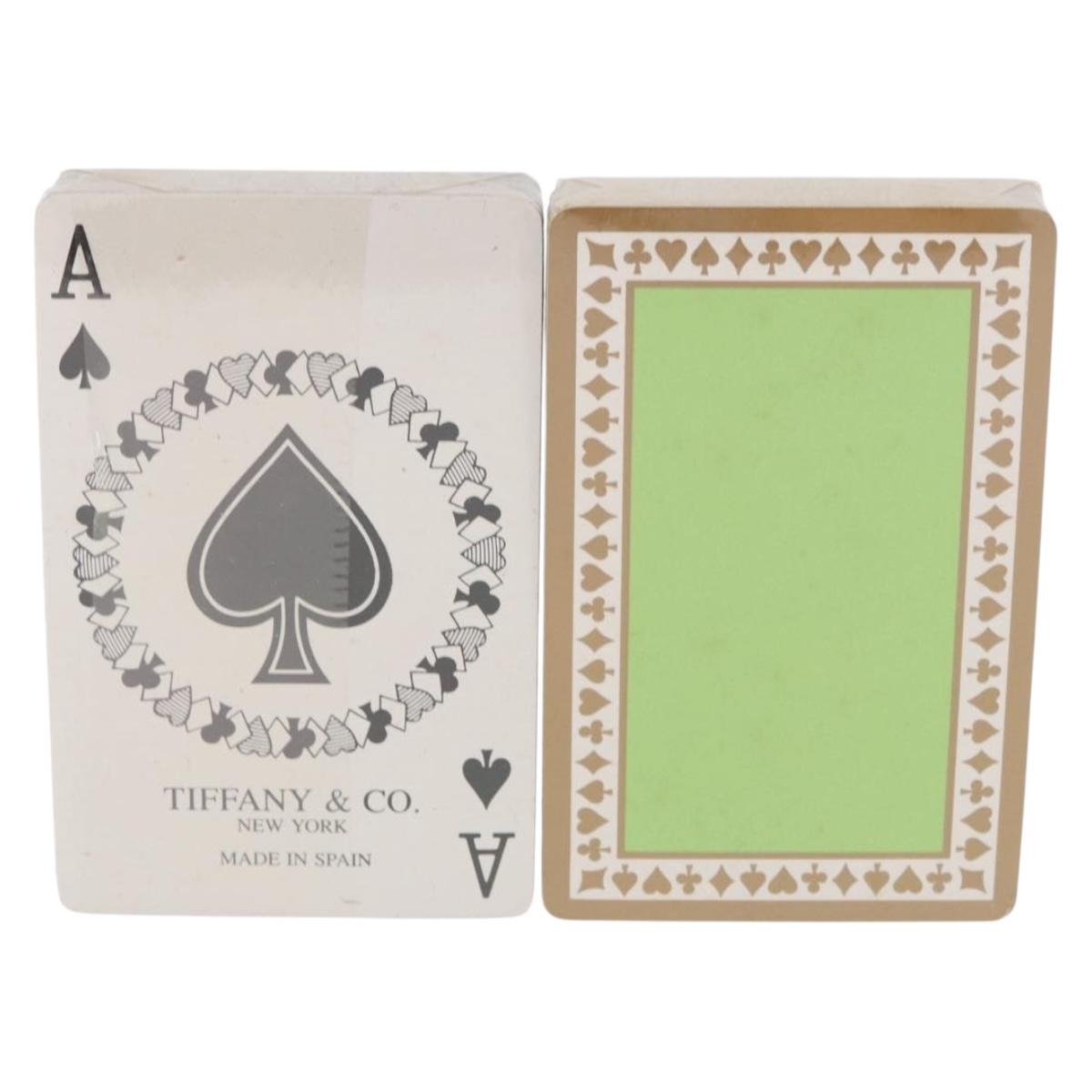 TIFFANY&Co. Playing Cards Paper Blue Green Auth BA13631A