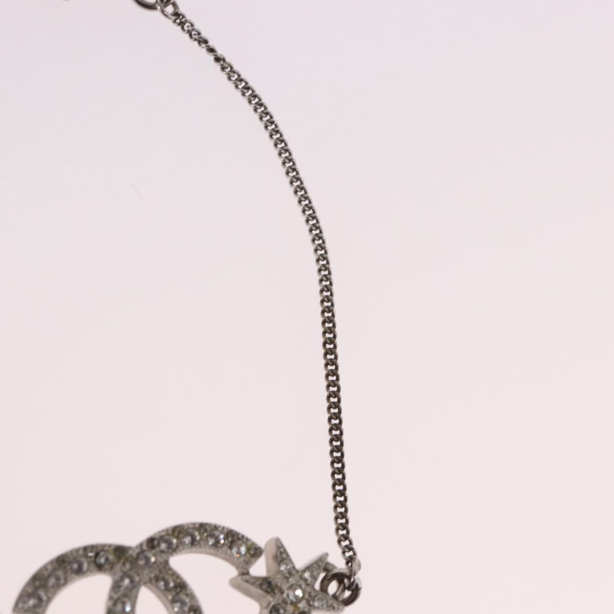 CHANEL Bracelet Metal Silver CC Auth BA13638M