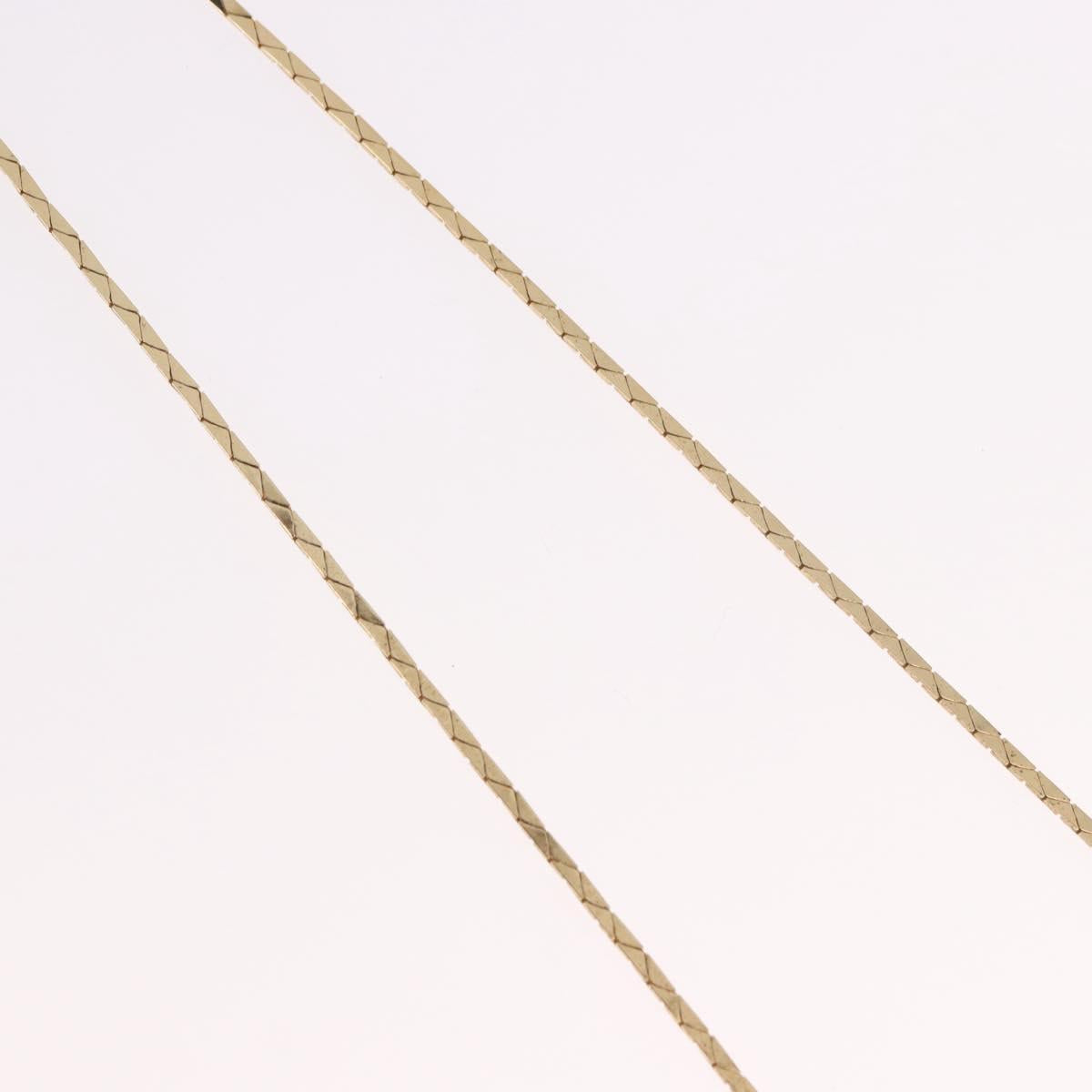 Christian Dior Necklace Metal Gold Tone Auth BA13642