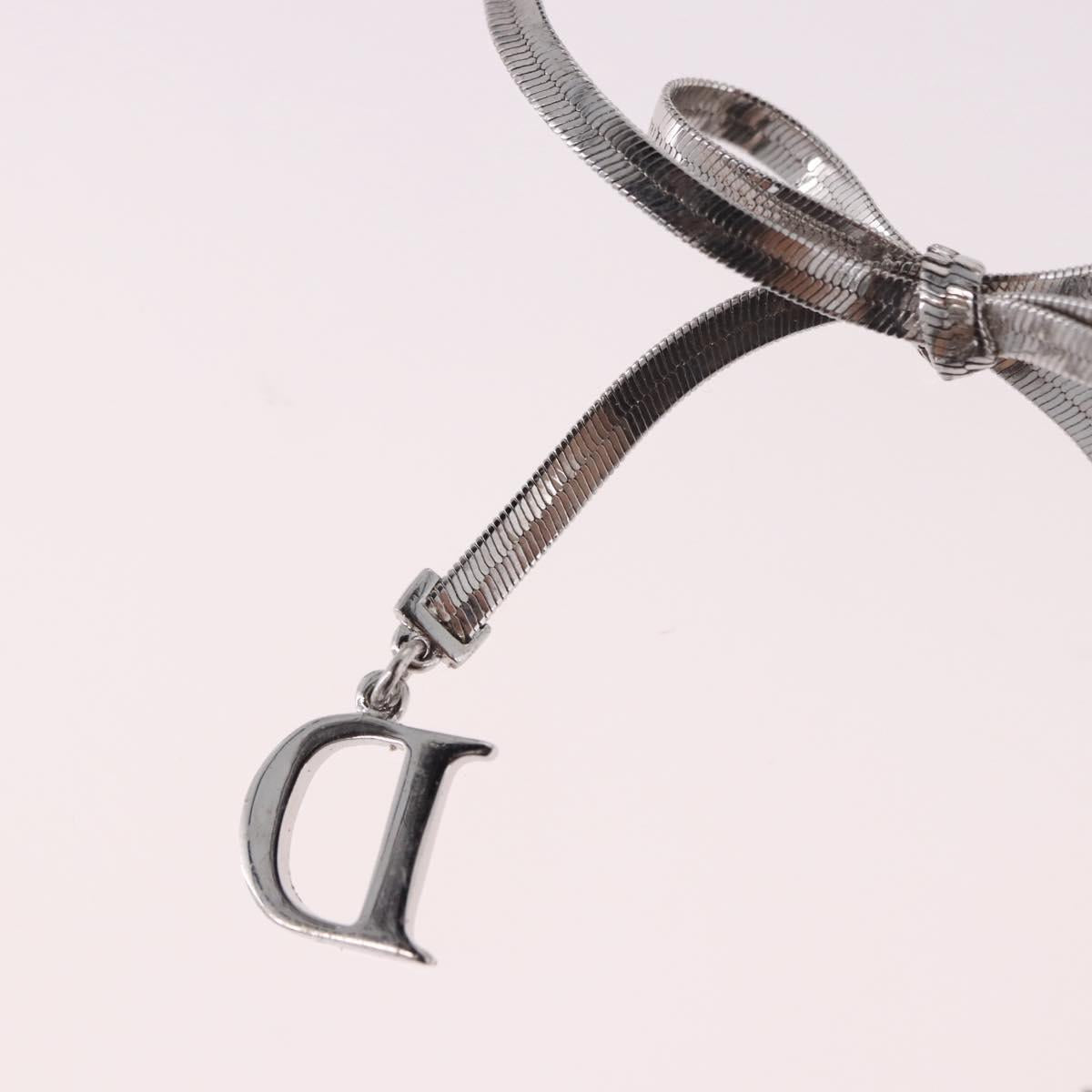 Christian Dior Bracelet Metal Silver Auth BA13644