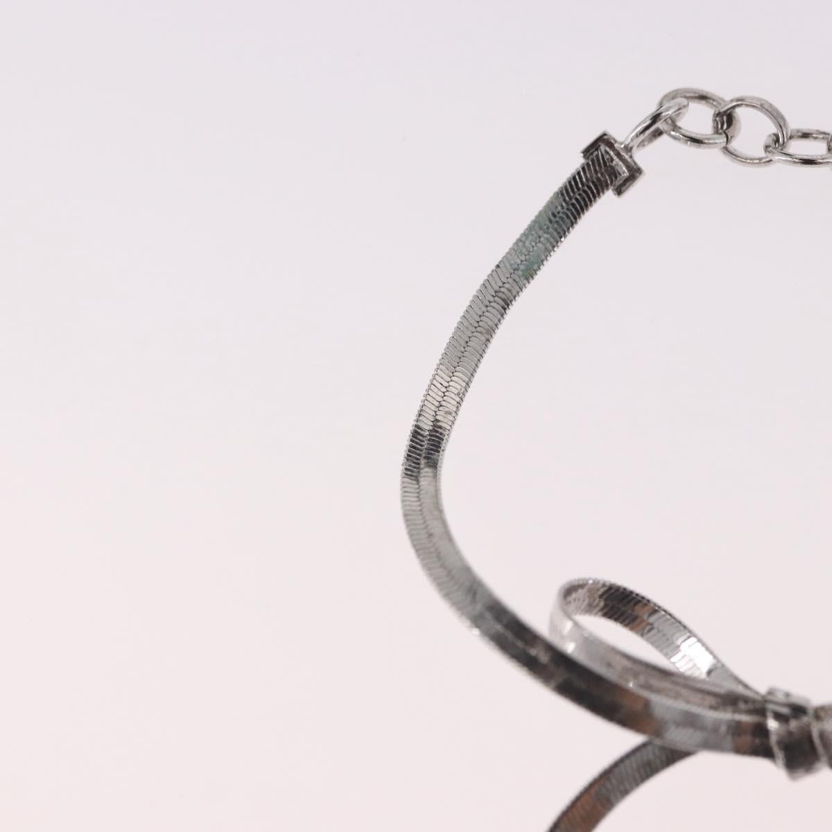 Christian Dior Bracelet Metal Silver Auth BA13644