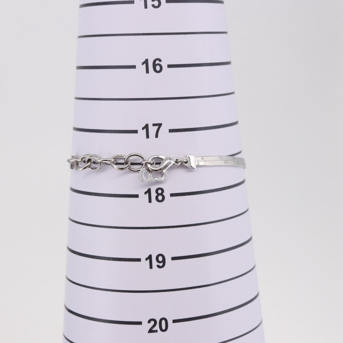 Christian Dior Bracelet Metal Silver Auth BA13644