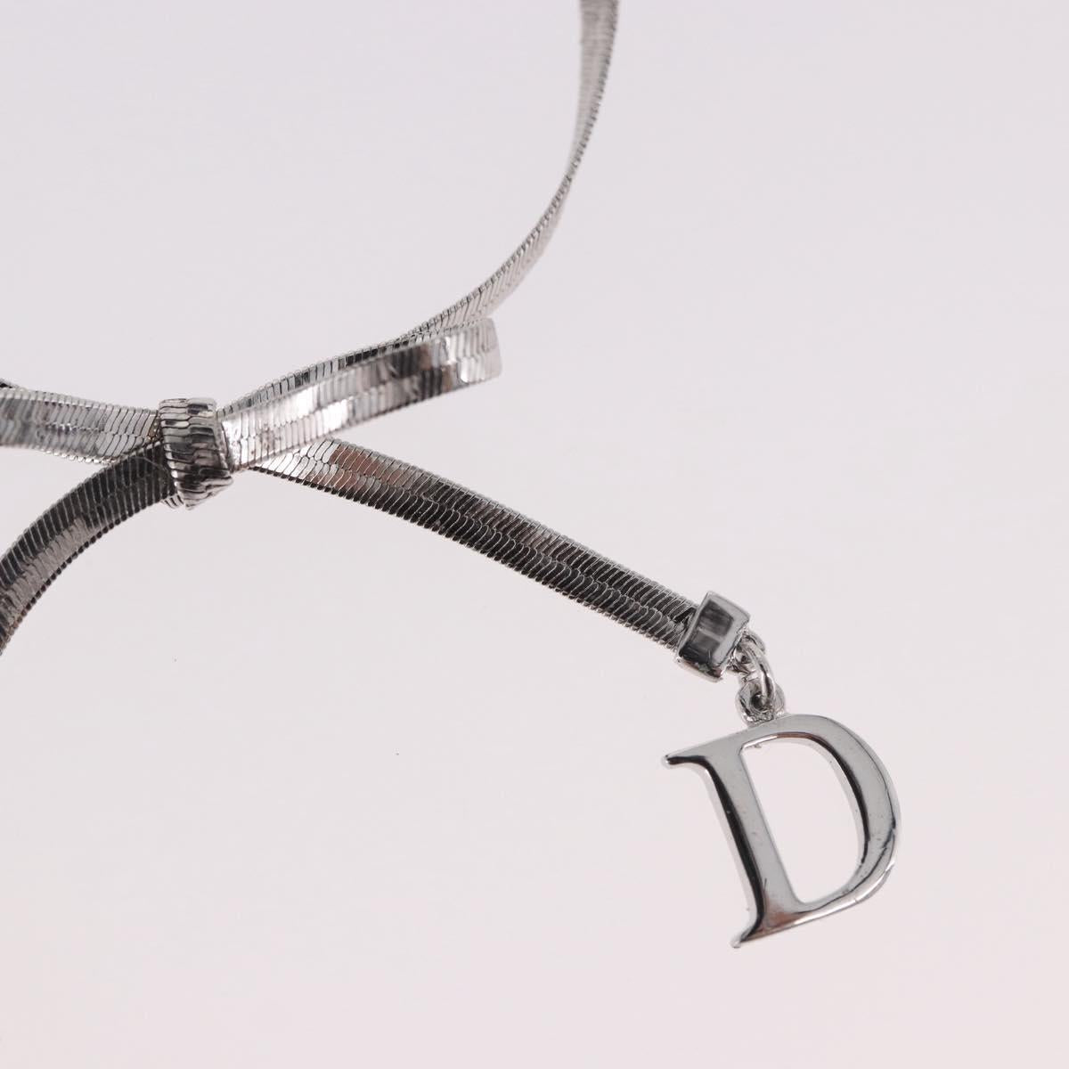 Christian Dior Bracelet Metal Silver Auth BA13644