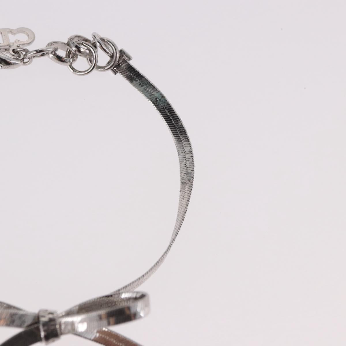 Christian Dior Bracelet Metal Silver Auth BA13644
