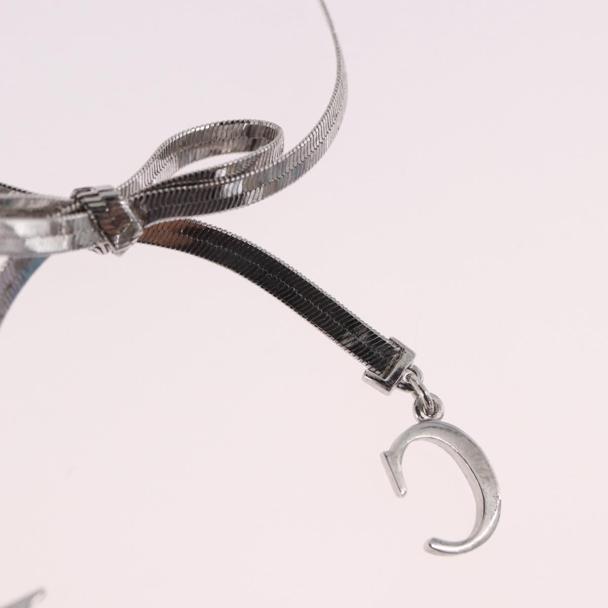 Christian Dior Bracelet Metal Silver Auth BA13644