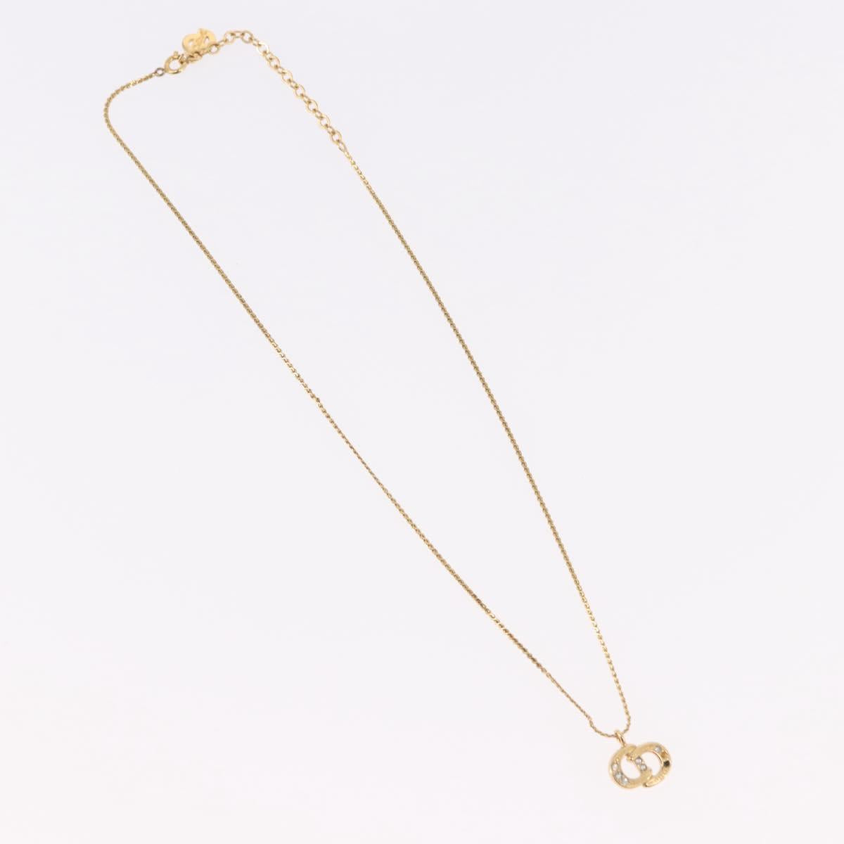 Christian Dior Necklace metal 4 Set Gold Tone Auth BA13645