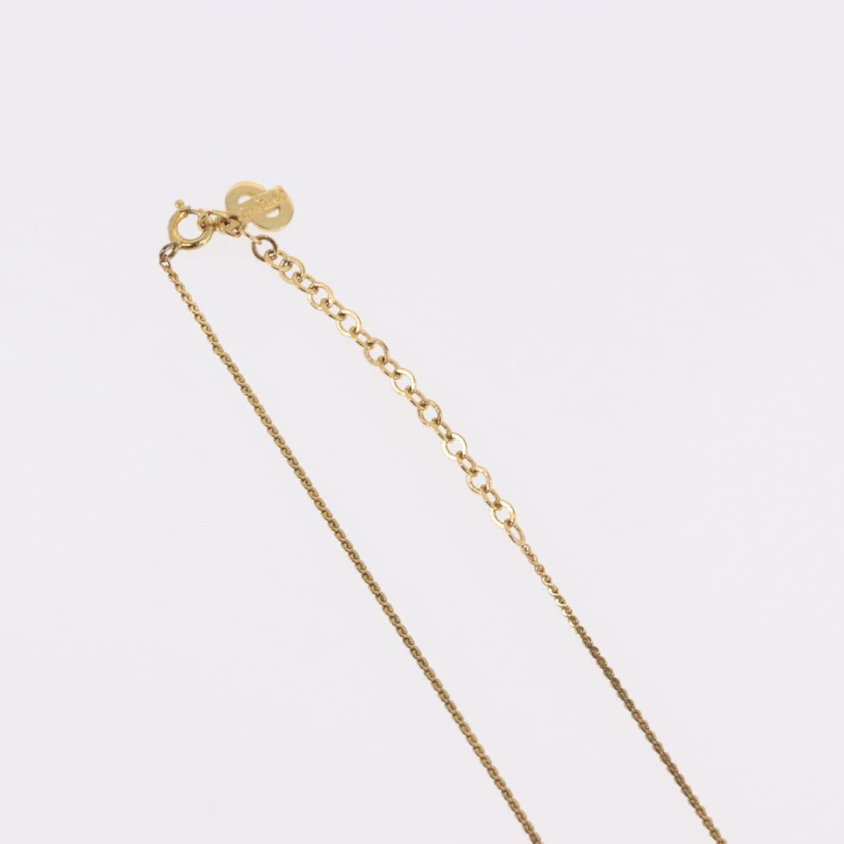 Christian Dior Necklace metal 4 Set Gold Tone Auth BA13645