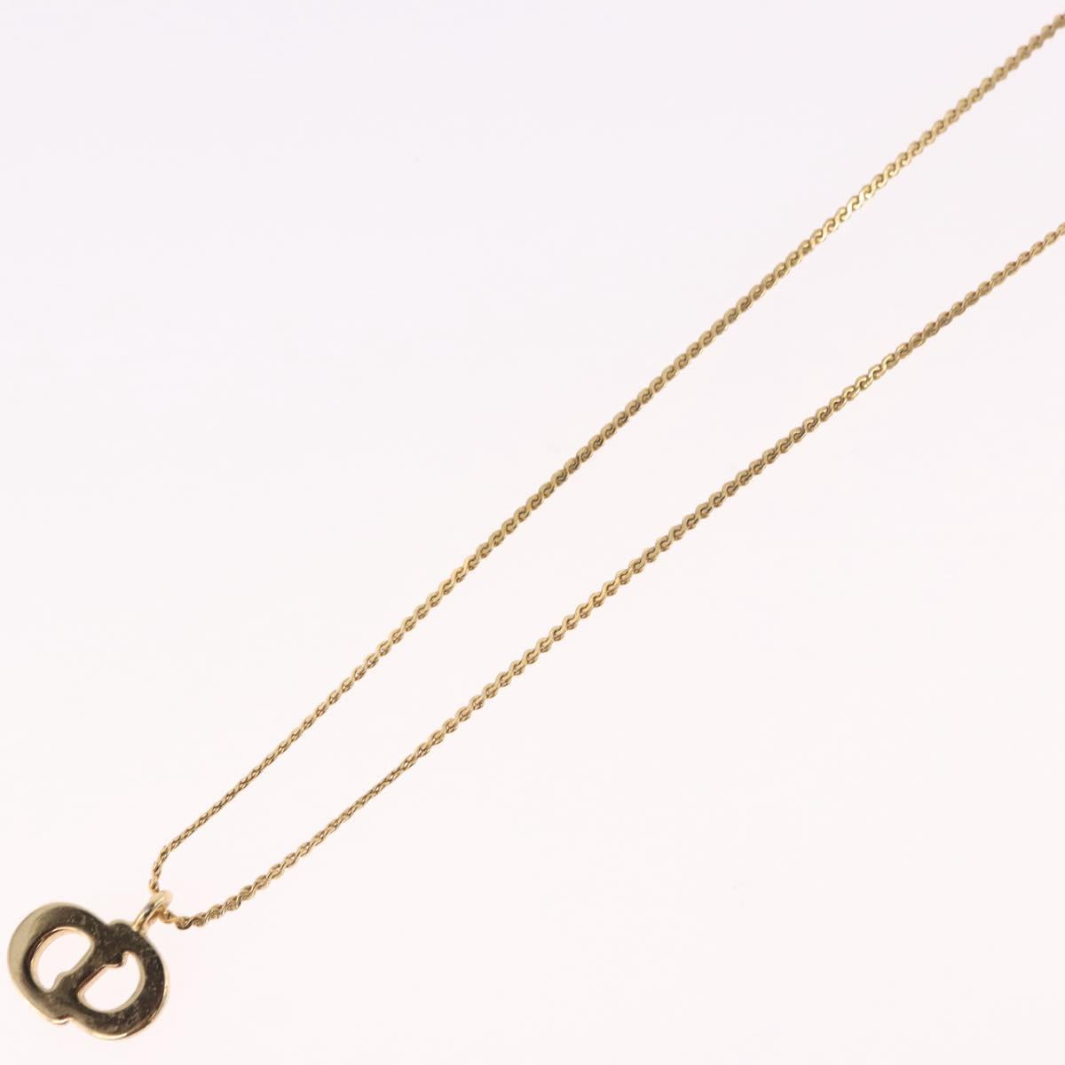 Christian Dior Necklace metal 4 Set Gold Tone Auth BA13645
