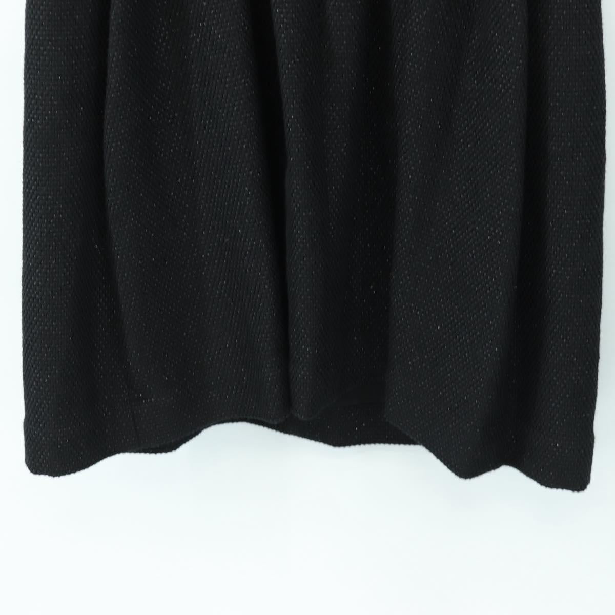CHANEL Dress Wool Black CC Auth BA13646SAM